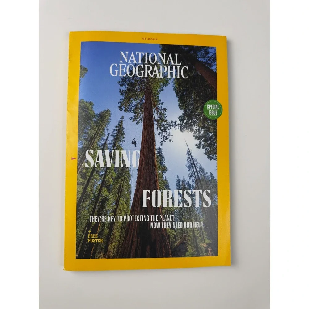 National Geographic May 2022 Saving Forests Special Issue with Poster